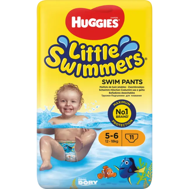 Huggies Little Swimmers Zwemluiers, Maat 5-6 (12-18 Kg) 11 St