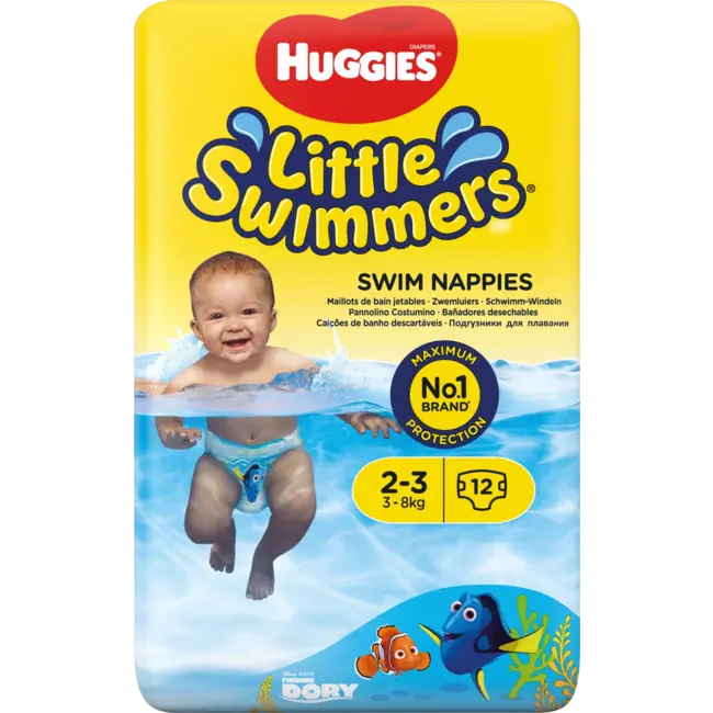Huggies Little Swimmers Zwemluiers, Maat 2-3 (3-8 Kg) 12 St