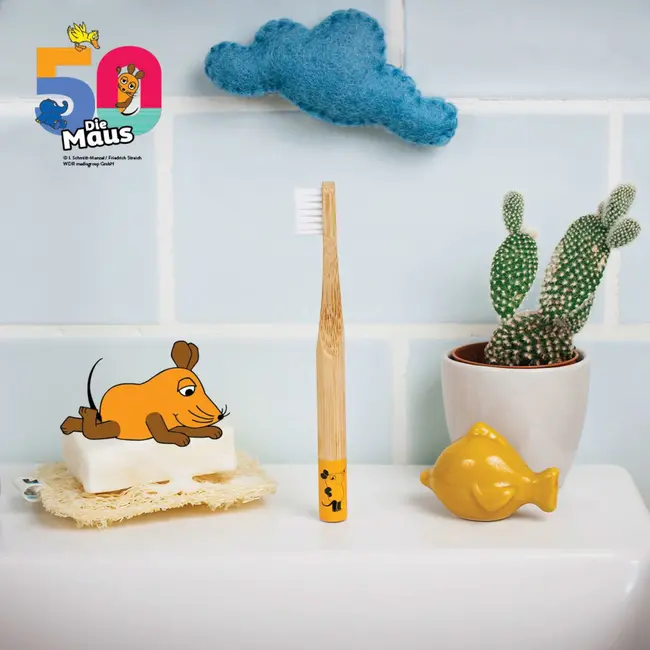 Hydrophil Tandenborstel Kinderen Bamboe "de Uitzending Met De Muis", Zacht Vanaf 3 Jaar 1 St