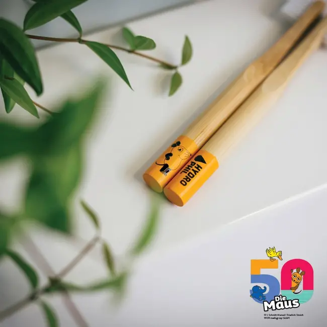 Hydrophil Tandenborstel Kinderen Bamboe "de Uitzending Met De Muis", Zacht Vanaf 3 Jaar 1 St