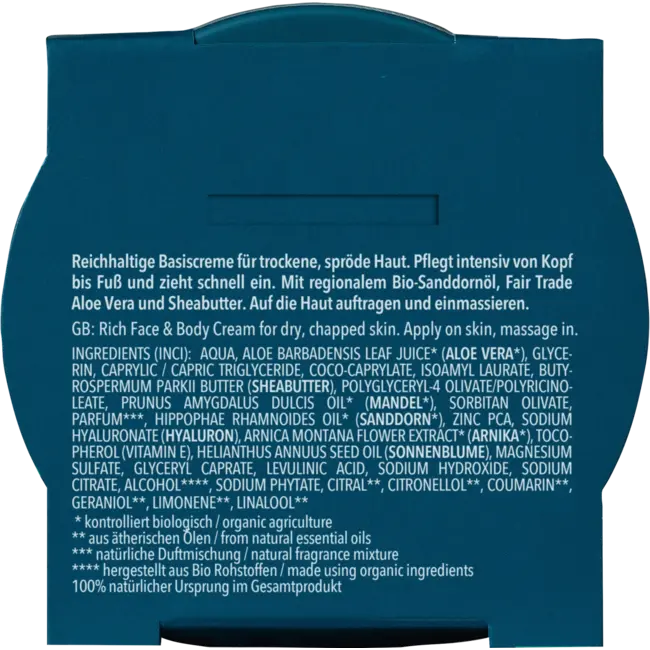 i + m Naturkosmetik Berlin Gezichtscrème Verzorgingswonder Rich Face & Body Cream 75 ml