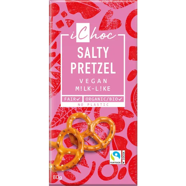 iChoc Chocolade "salty Pretzel", Vegan 80 g