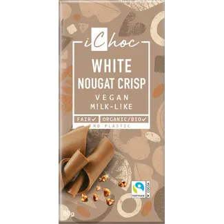 iChoc iChoc Chocolade, "white Nougat Crisp", Vegan