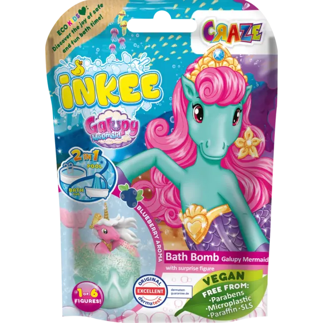 INKEE Kinderbadadditief Badbom Galupy Mermaid 1 St