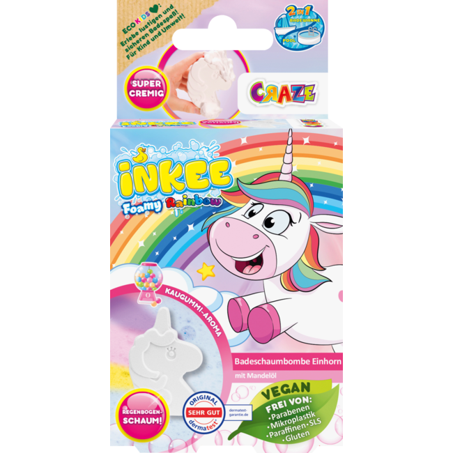 INKEE Badadditief Voor Kinderen Foamy Rainbow Unicorn 1 St