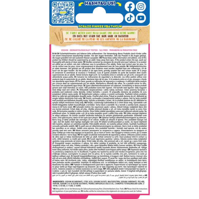 INKEE Badadditief Voor Kinderen Foamy Rainbow Unicorn 1 St