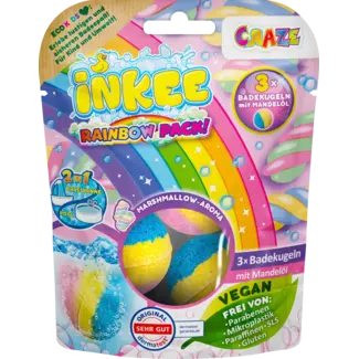 INKEE INKEE Badadditief Voor Kinderen Badbom Rainbow Multipack