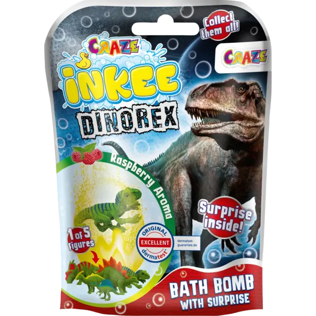 INKEE Badadditief Voor Kinderen Badbom Surprise Dino 1 St