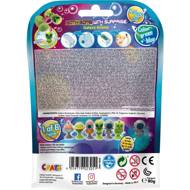 INKEE Badadditief Voor Kinderen Badbom Surprise Space 1 St