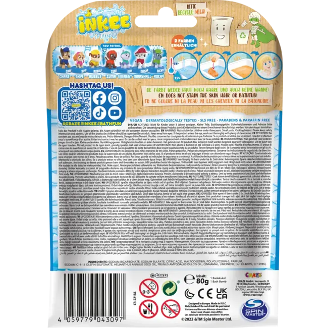 INKEE Kinderbadadditief Badbom Paw Patrol 1 St