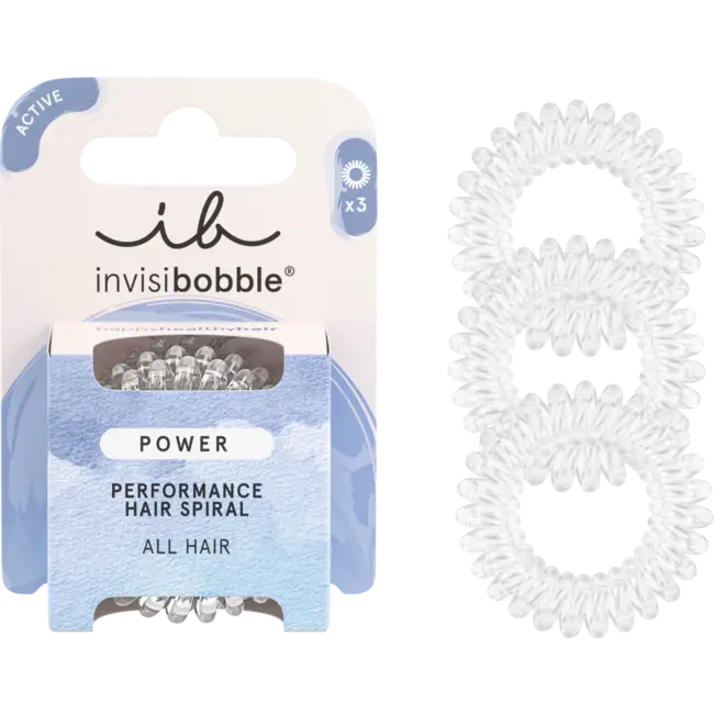 invisibobble Haarelastiekjes Power Crystal Clear 3st