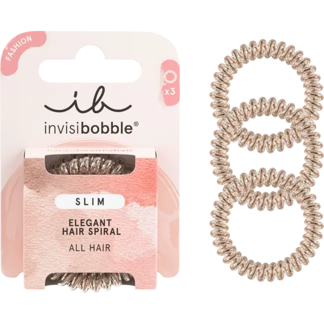 invisibobble Haarelastiekjes Slim Bronze Me Pretty 3 St