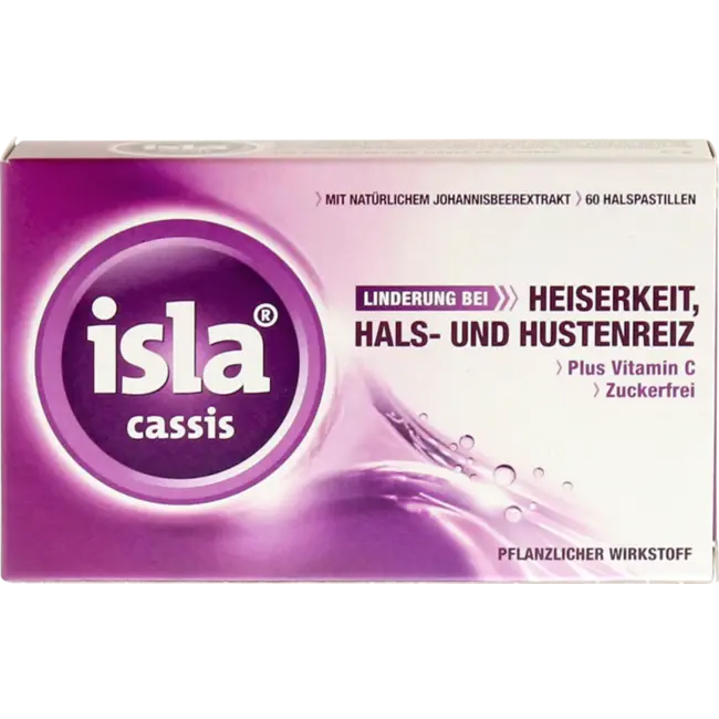 isla Heesheid, Keel- En Hoestprikkel Pastilles Cassis 60 St