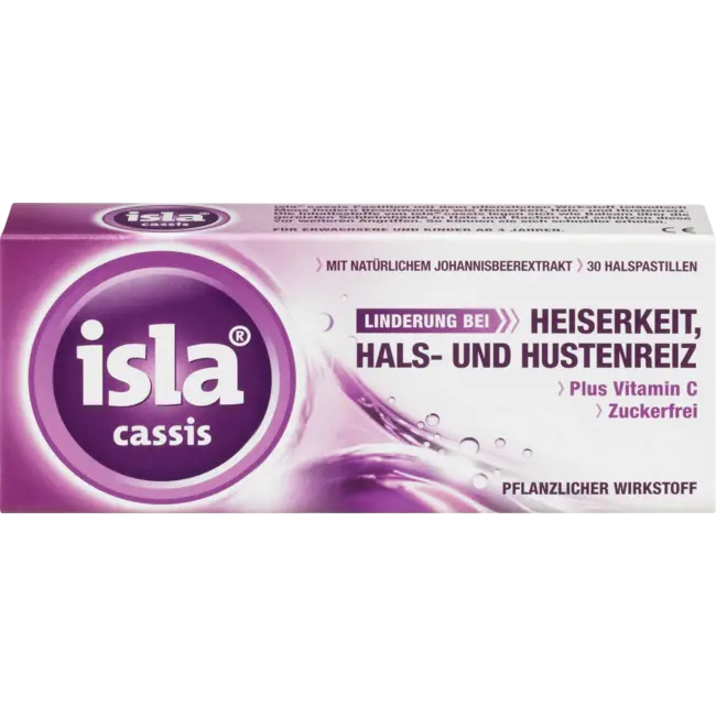 isla Heesheid, Keel- En Hoestprikkel Pastilles Cassis 30 St