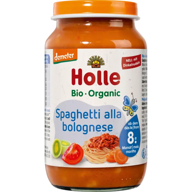 Holle baby food Menu Spaghetti Bolognese Vanaf De 8e Maand 220g
