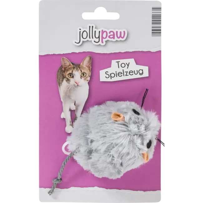 JollyPaw Kattenspeelgoed Fidget Mouse Van Pluche Met Kattenkruid 1 St