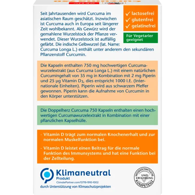 Doppelherz Curcuma 750 Kapseln 30 St. 26.7 g