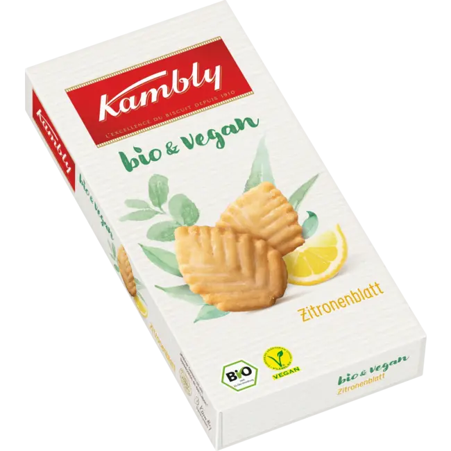 Kambly Bio & Vegan Koekjes Citroenblad 95g