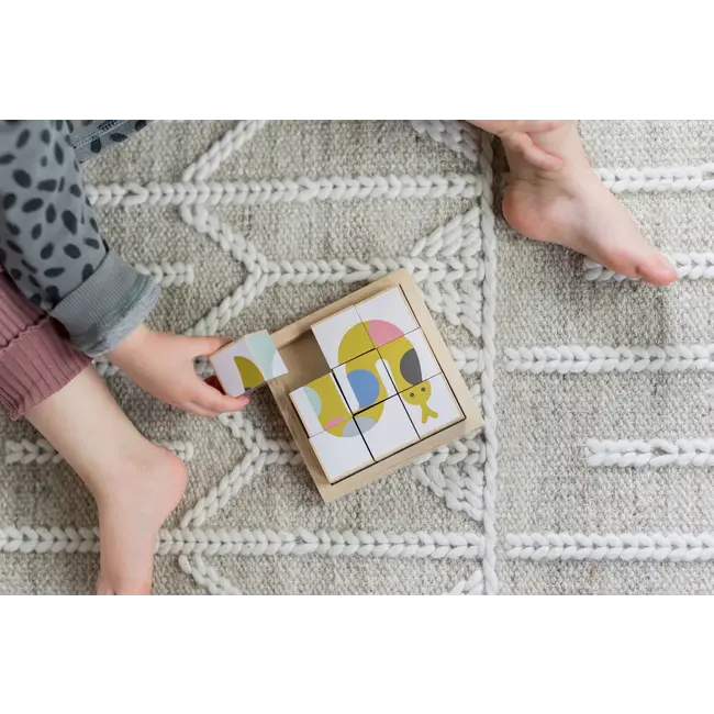 Kindsgut Houten Kubus Puzzel Dieren 1 St