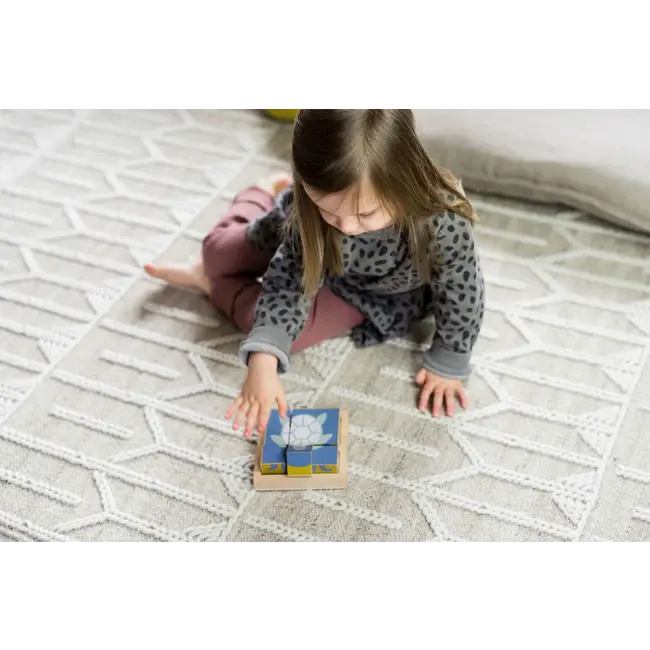 Kindsgut Houten Kubus Puzzel Dieren 1 St
