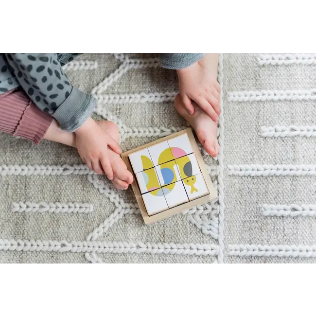 Kindsgut Houten Kubus Puzzel Dieren 1 St