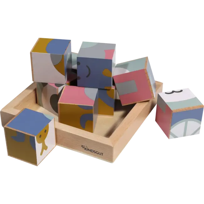 Kindsgut Houten Kubus Puzzel Dieren 1 St