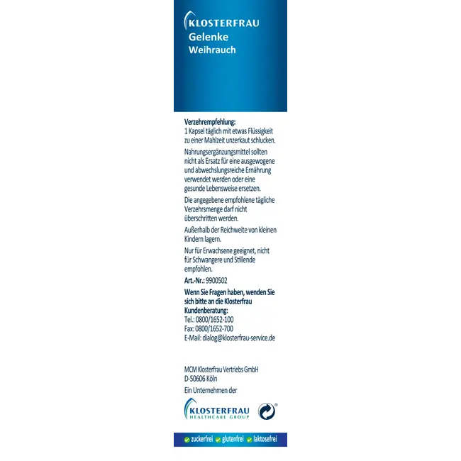 Klosterfrau Gewrichten Curcuma + Wierook 23 g