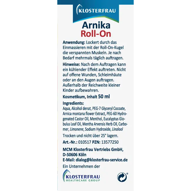 De Klosterfrau Arnica Roll-On 50 ml