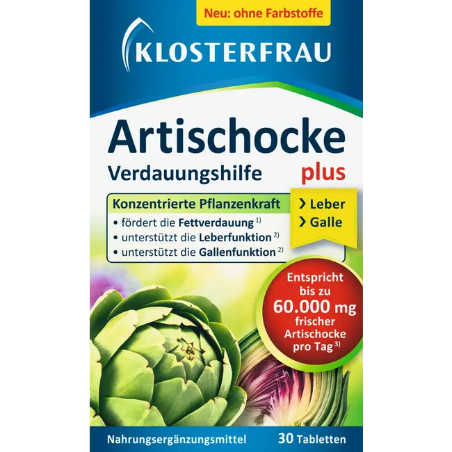 Klosterfrau Artisjok Plus Paardenbloem & Gember 30st 44.5 g