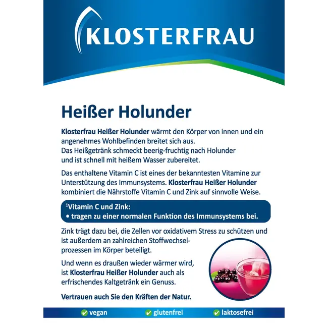 Klosterfrau Hete Vlierbessen Warme Drank Zakjes 10 St. 150 g