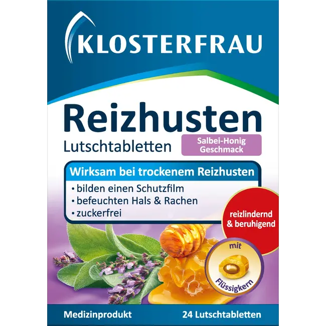 Klosterfrau Irriterende Hoest Zuigtabletten Salie Honing 24 St