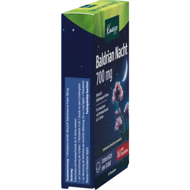 Kneipp Valeriaan Nacht, 700 mg tabletten 30 St