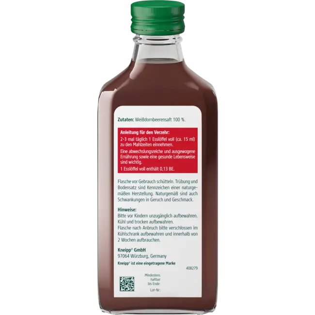 Kneipp Meidoorn Bessensap Voor Hart En Bloedsomloop 200 ml