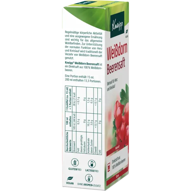 Kneipp Meidoorn Bessensap Voor Hart En Bloedsomloop 200 ml