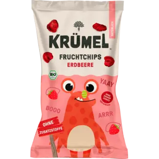 KRÜMEL KRÜMEL Kindersnack Fruitchips Aardbei, Vanaf 3 Jaar