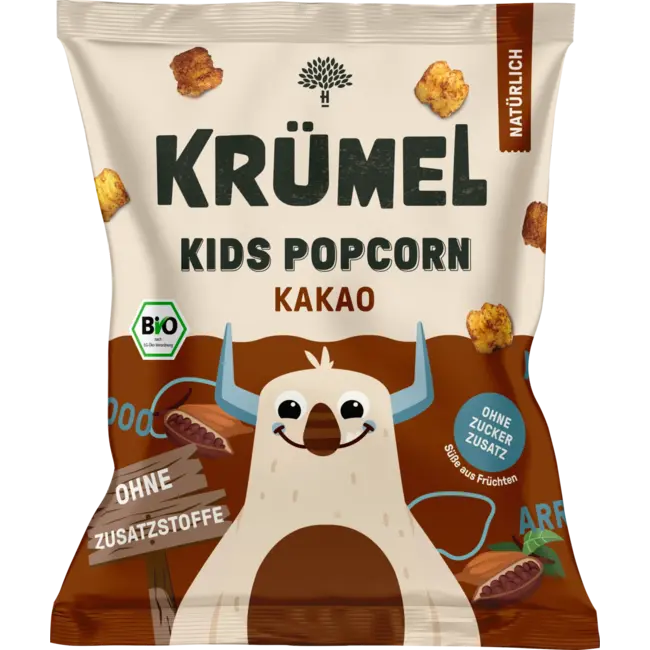 KRÜMEL Kindersnack Popcorn Cacao, Vanaf 3 Jaar 20 g