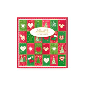 LINDT LINDT Vrolijk Kerstfeest Adventskalender 2024 115g