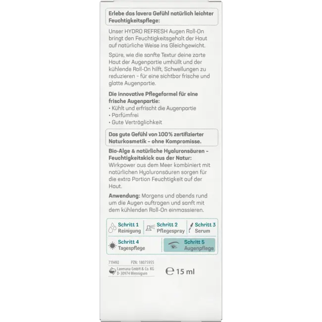 lavera Augen Roll-on Hydro Refresh 15 ml