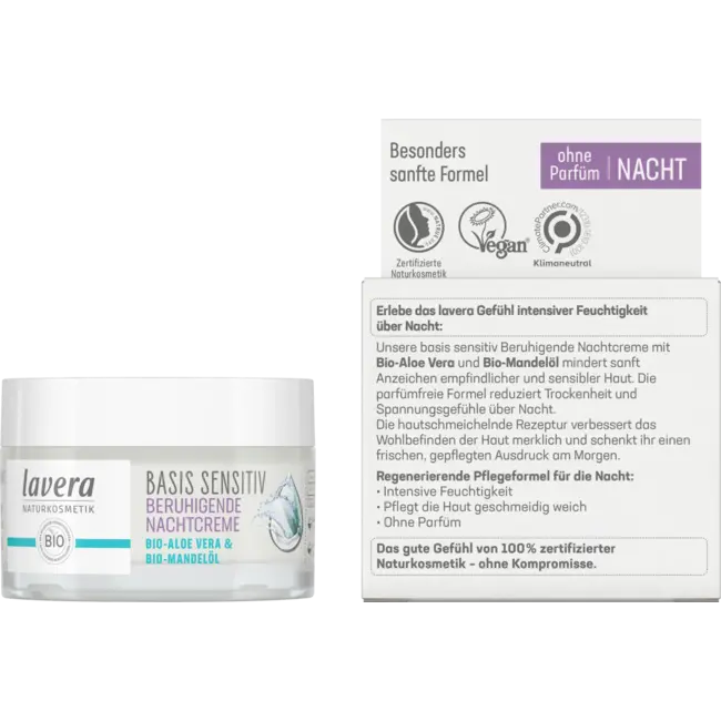 lavera Nachtcrème Basis Sensitief 50 ml