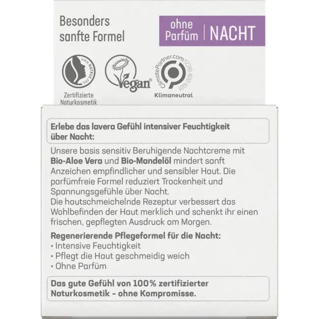 lavera Nachtcrème Basis Sensitief 50 ml