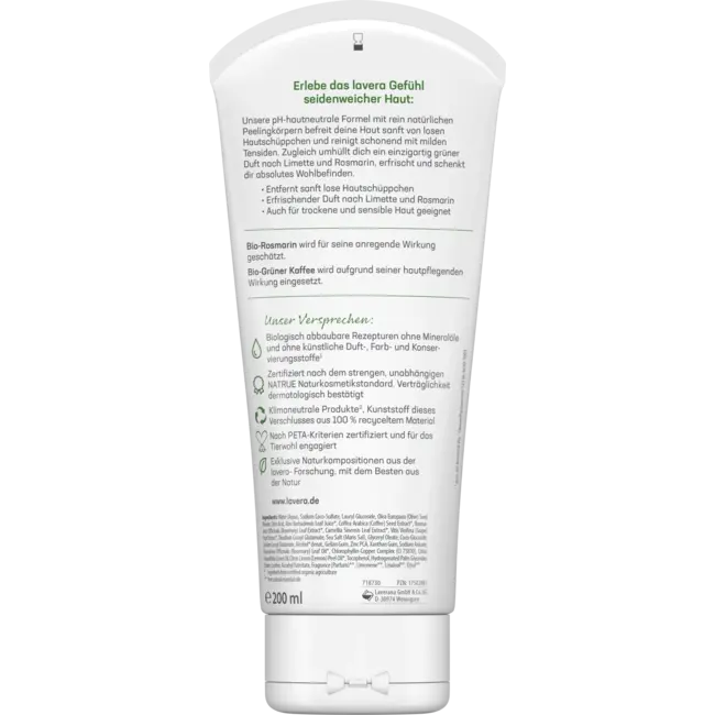 lavera Bodyscrub Biologische Rozemarijn & Biologische Groene Koffie 200 ml