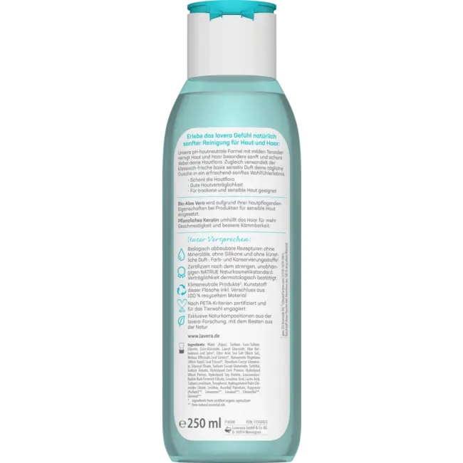 lavera Onderhoudsdouche Basis Sensitief 2in1 250 ml