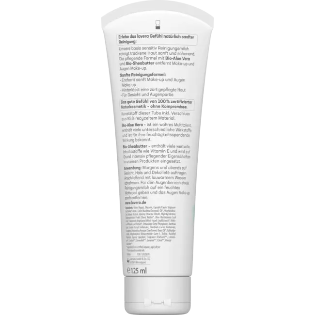 lavera Reinigingsmelk Basis Sensitief 125 ml