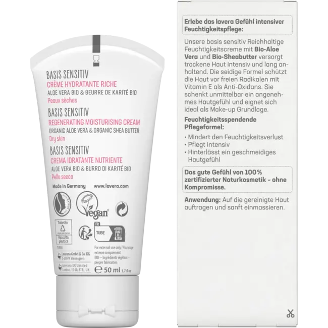 lavera Gezichtscrème Basis Sensitief Droge Huid 50 ml