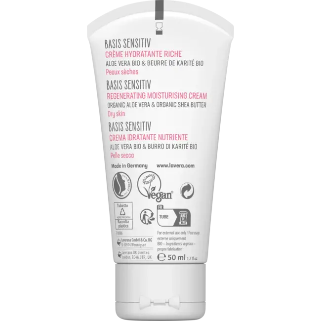 lavera Gezichtscrème Basis Sensitief Droge Huid 50 ml