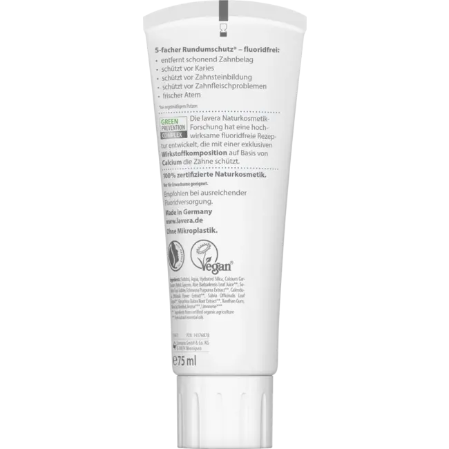 lavera Tandpasta Complete Care Met Biologische Echinacea & Calcium Fluoridevrij 75 ml