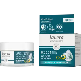 Lavera lavera Antirimpel Nachtcrème Q10 Basis Sensitief