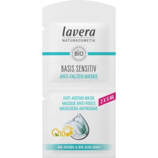 Lavera lavera Antirimpel Gezichtsmasker Basis Sensitief (2x5 Ml)