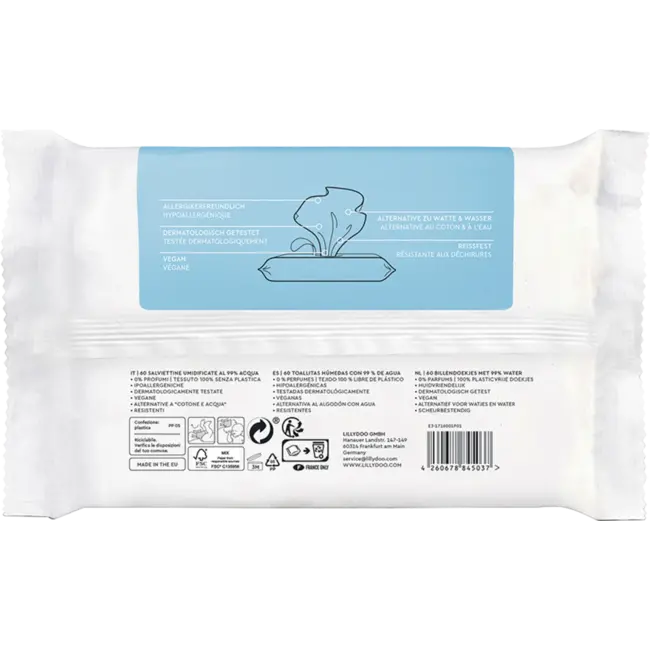 Lillydoo Natte Doekjes Met 99% Water (10x60 St) 600 St