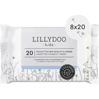 Lillydoo Lillydoo Natte Doekjes Kinderen Gezicht & Handen (8x20 St.)